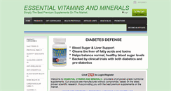 Desktop Screenshot of essentialvitaminsandminerals.com
